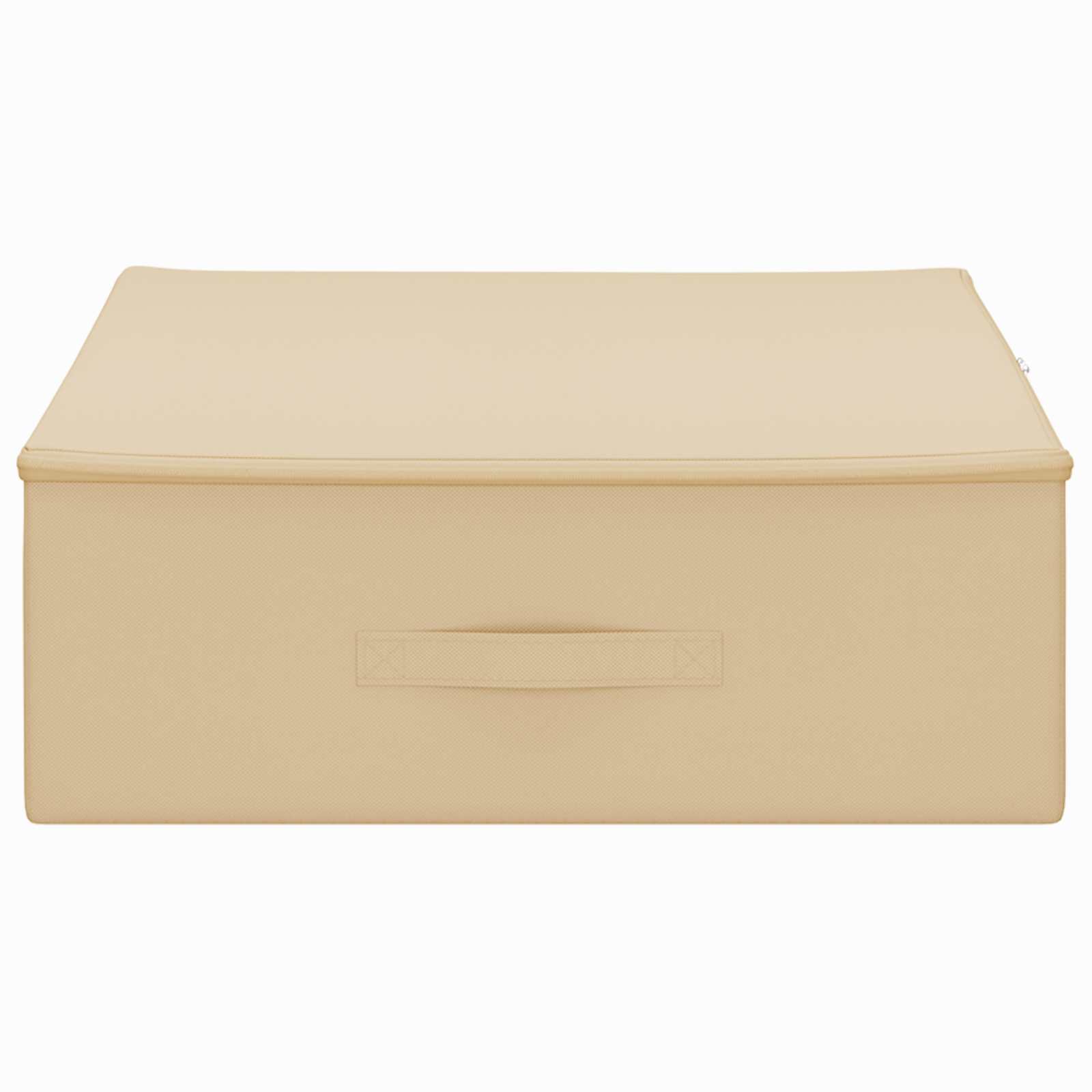 Aufbewahrungsbox Creme 100 x 50 x 18 cm Vliesstoff