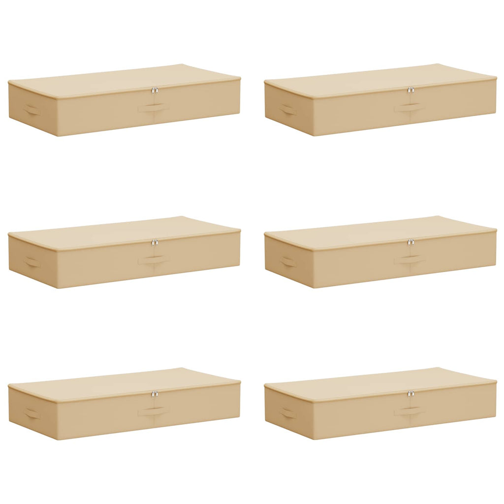 Aufbewahrungsbox 6 pcs Creme 100 x 50 x 18 cm Vliesstoff