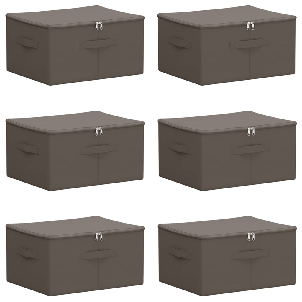 Aufbewahrungsbox 6 pcs Grau 43 x 34 x 23 cm Vliesstoff