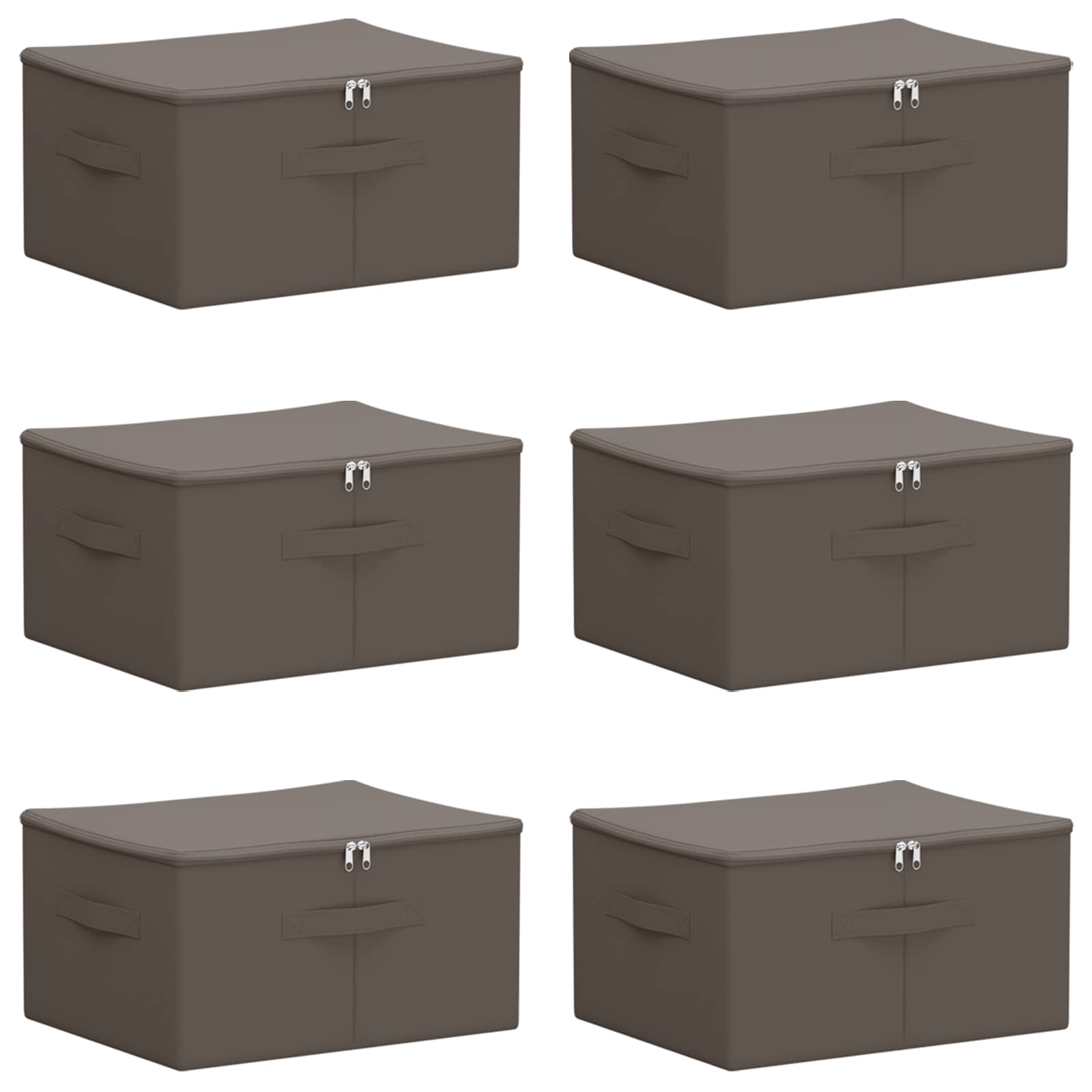 Aufbewahrungsbox 6 pcs Grau 43 x 34 x 23 cm Vliesstoff