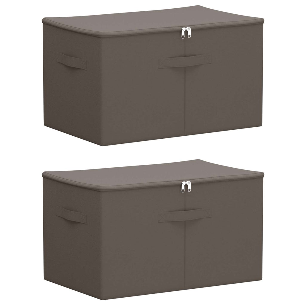 Aufbewahrungsbox 2 pcs Grau 55 x 35 x 32 cm Vliesstoff