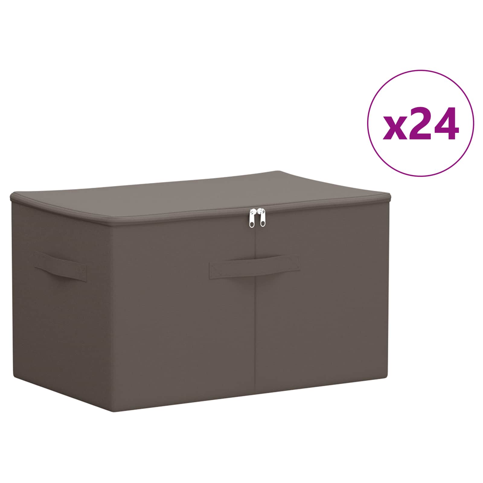 Aufbewahrungsbox 24 pcs Grau 55 x 35 x 32 cm Vliesstoff