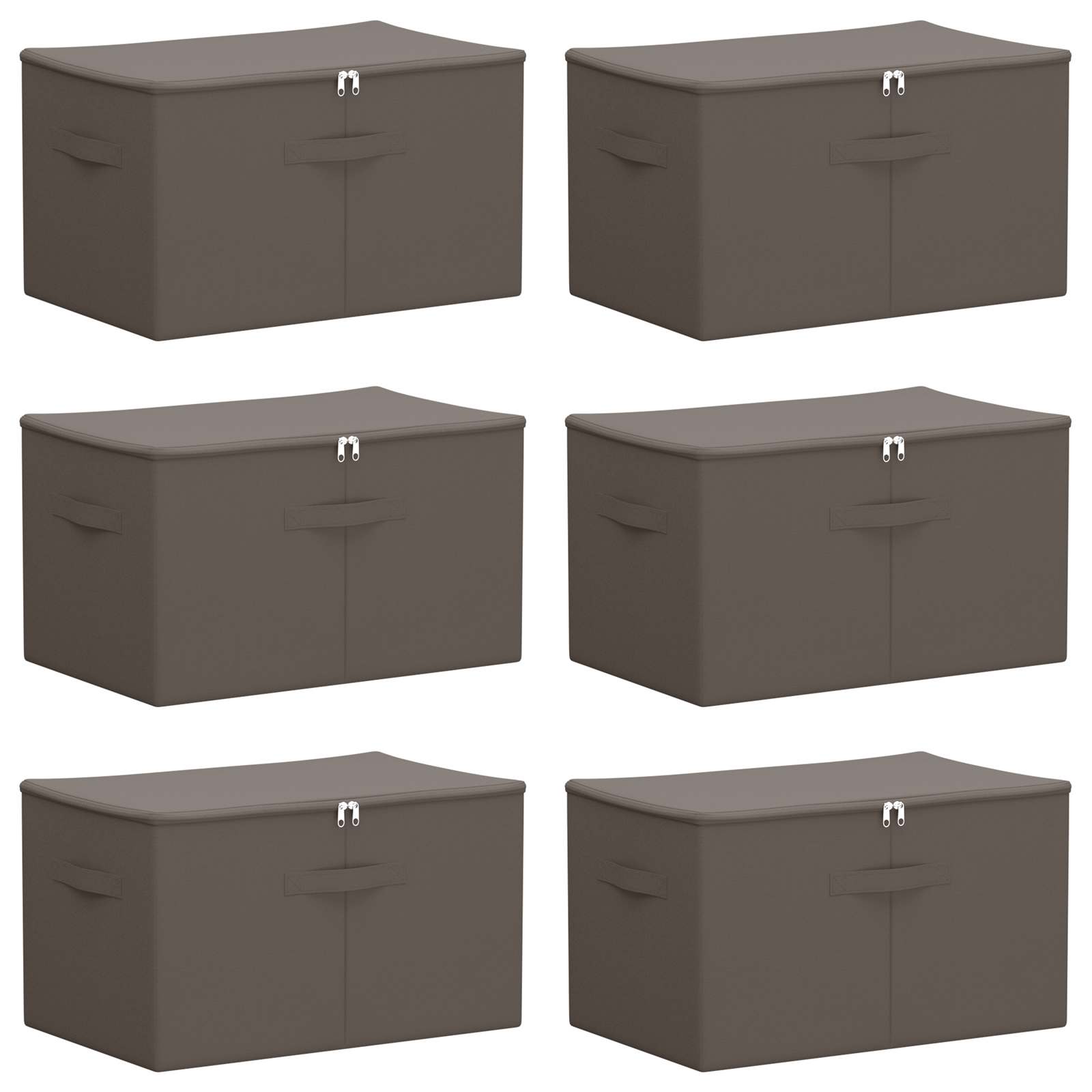 Aufbewahrungsbox 6 pcs Grau 60 x 43 x 35 cm Vliesstoff