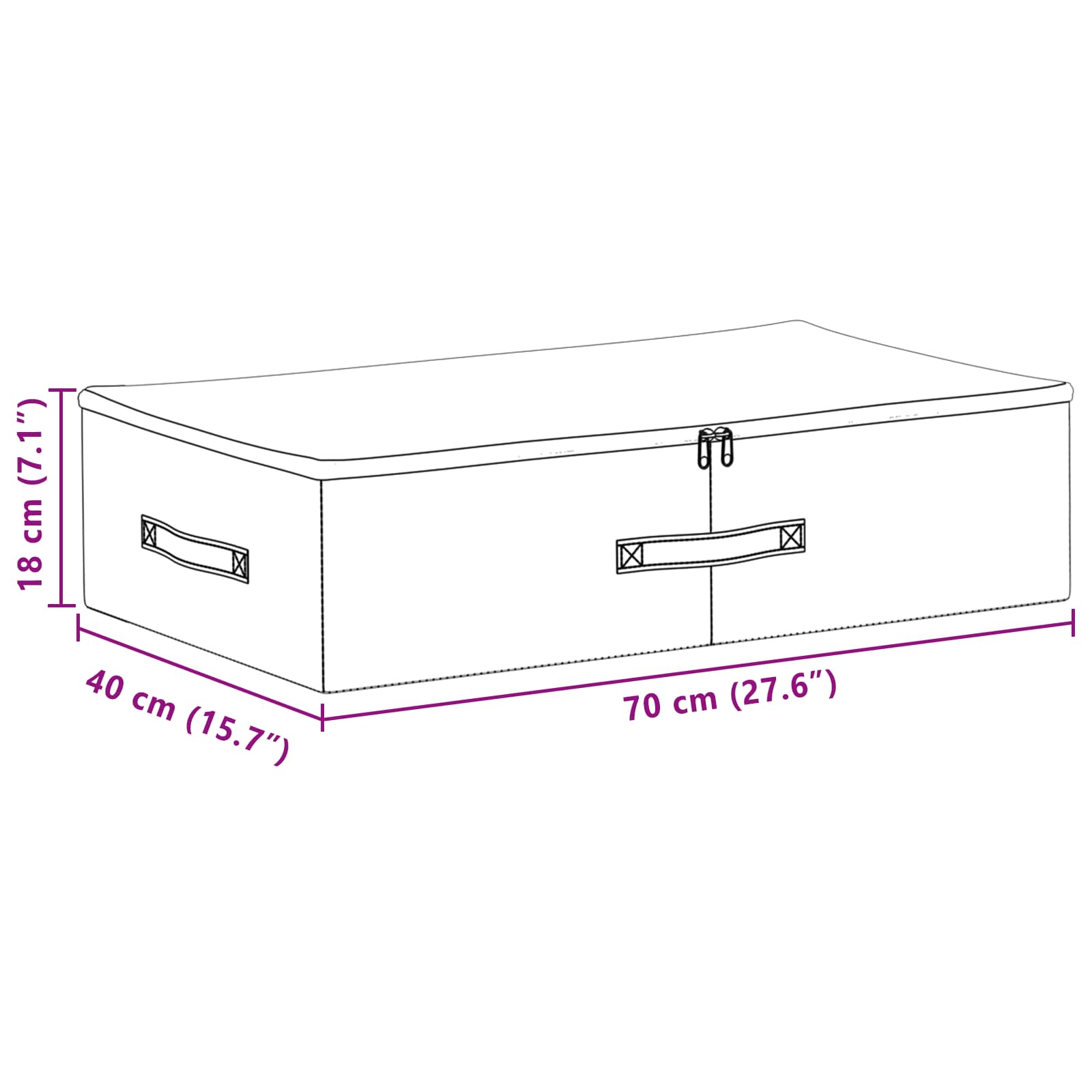 Aufbewahrungsbox 6 pcs Grau 70 x 40 x 18 cm Vliesstoff