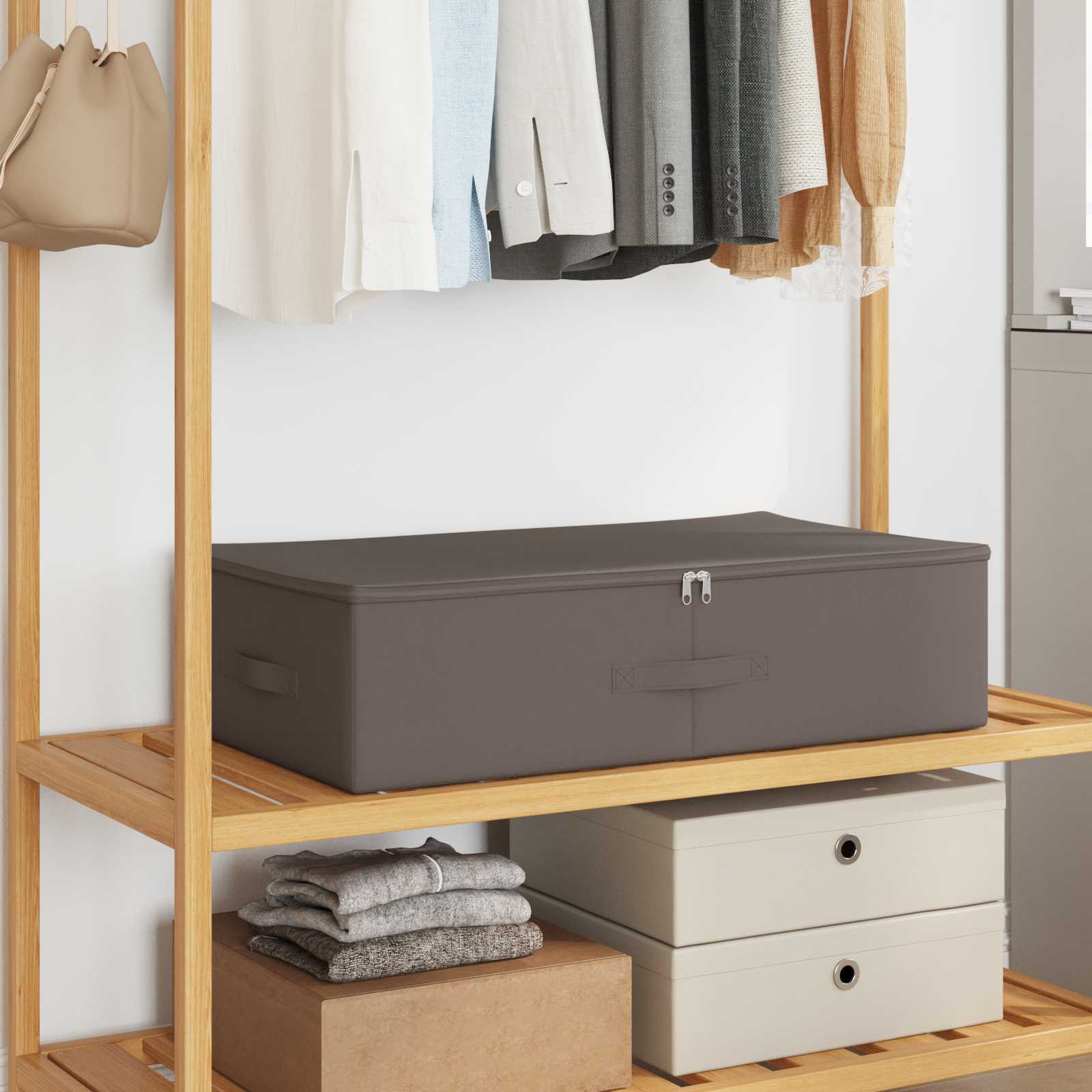 Aufbewahrungsbox 24 pcs Grau 70 x 40 x 18 cm Vliesstoff
