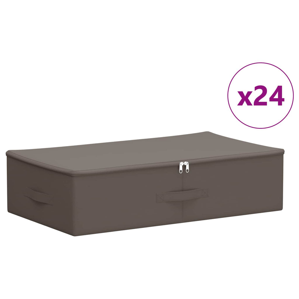 Aufbewahrungsbox 24 pcs Grau 70 x 40 x 18 cm Vliesstoff
