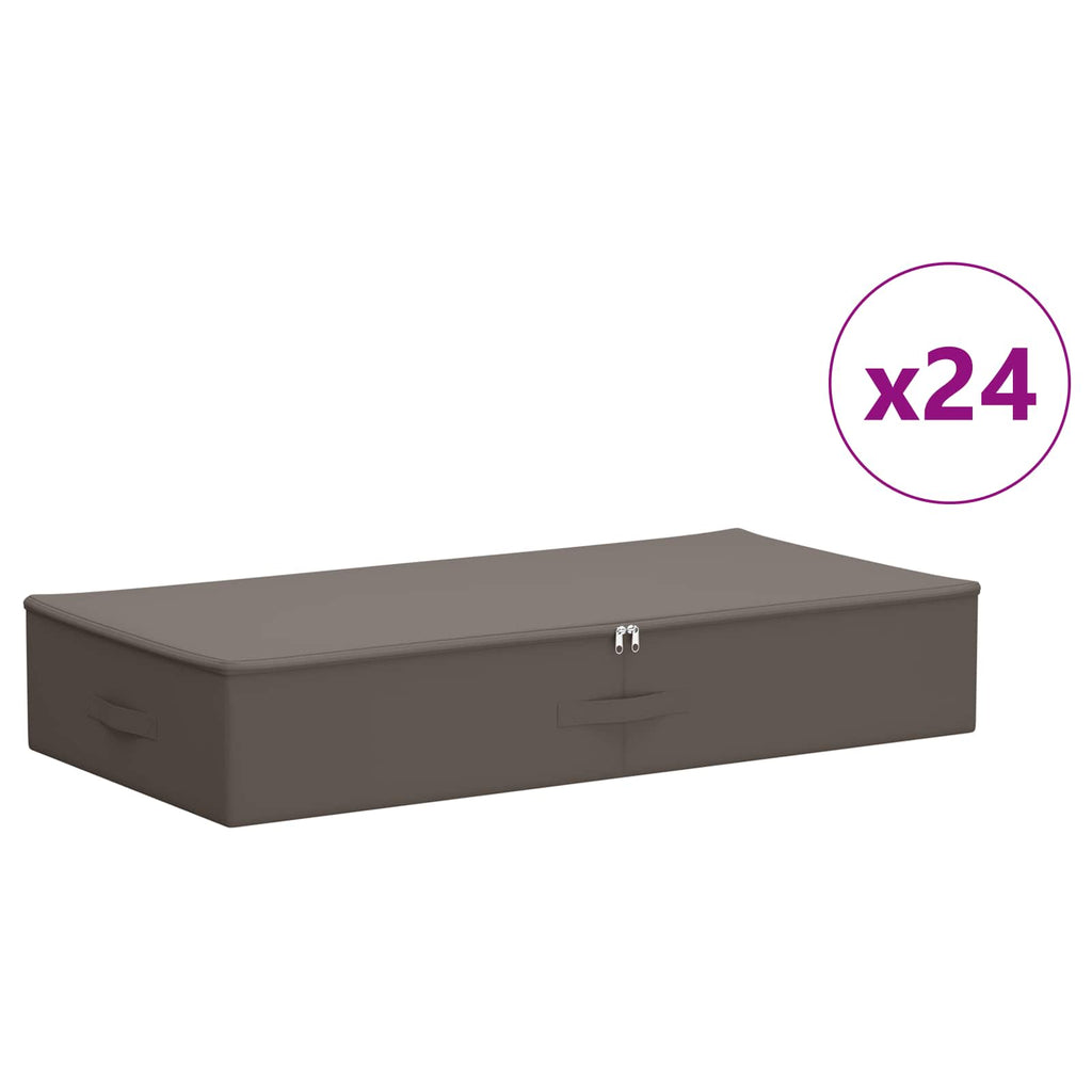 Aufbewahrungsbox 24 pcs Grau 100 x 50 x 18 cm Vliesstoff