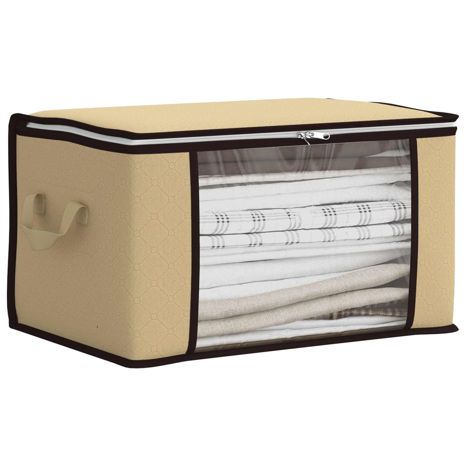 Aufbewahrungsbox mit transparentem Seitenfenster 6 pcs Creme
