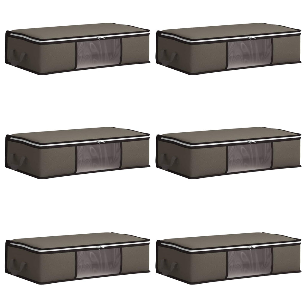 Aufbewahrungsbox mit transparentem Seitenfenster 6 pcs Grau