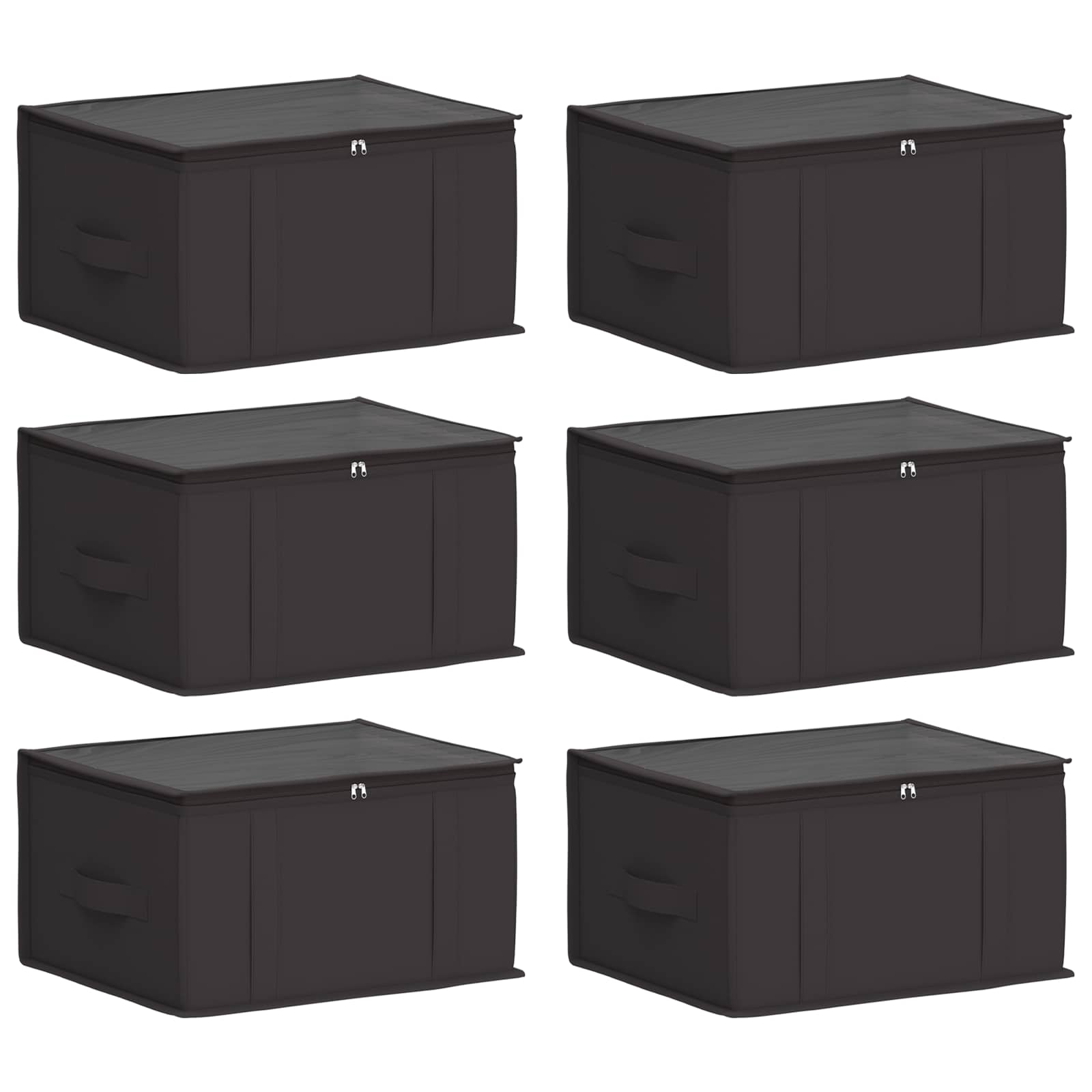 Aufbewahrungsbox mit transparentem Oberfenster 6 pcs Anthrazit