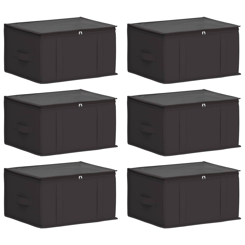 Aufbewahrungsbox mit transparentem Oberfenster 6 pcs Anthrazit