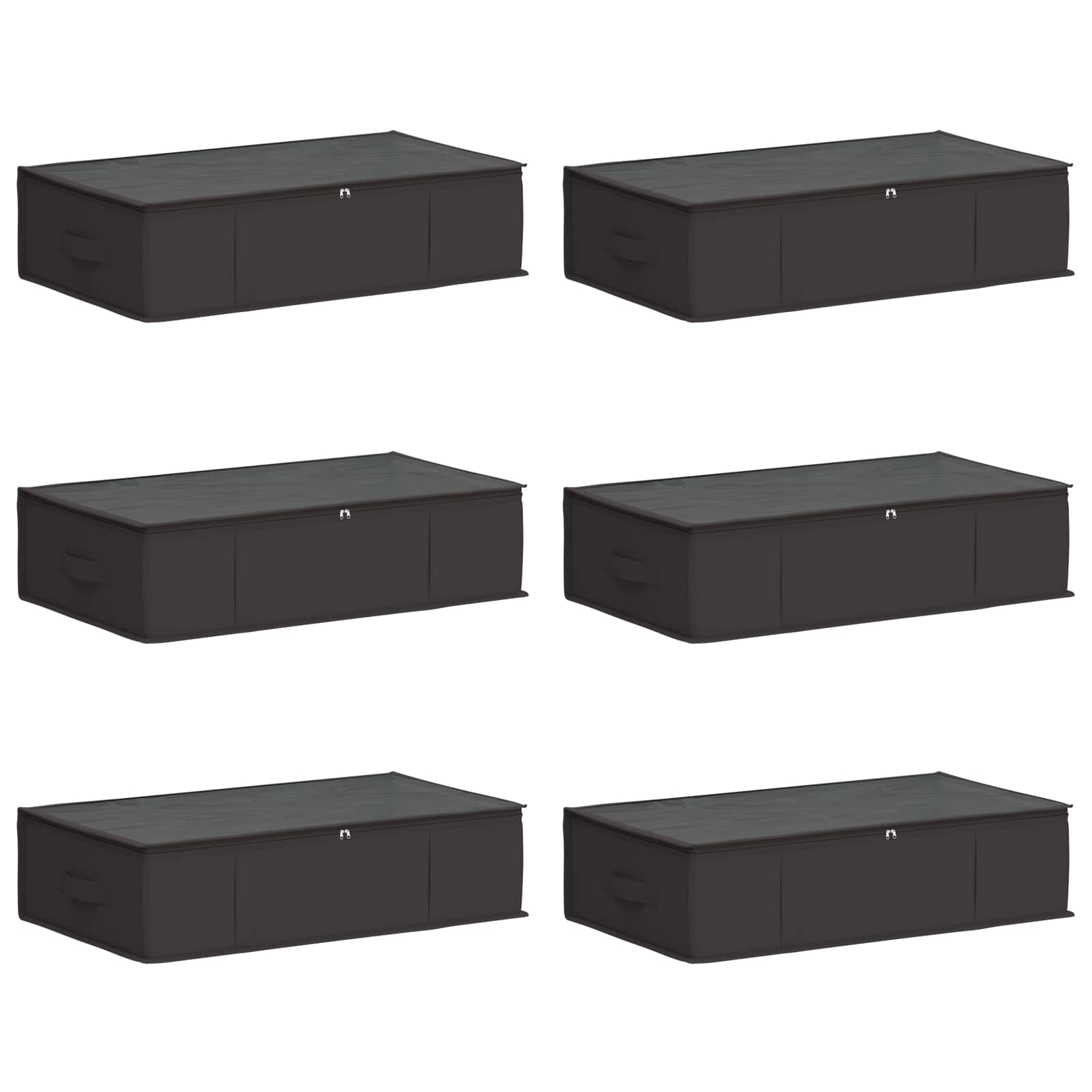 Aufbewahrungsbox mit transparentem Oberfenster 6 pcs Anthrazit