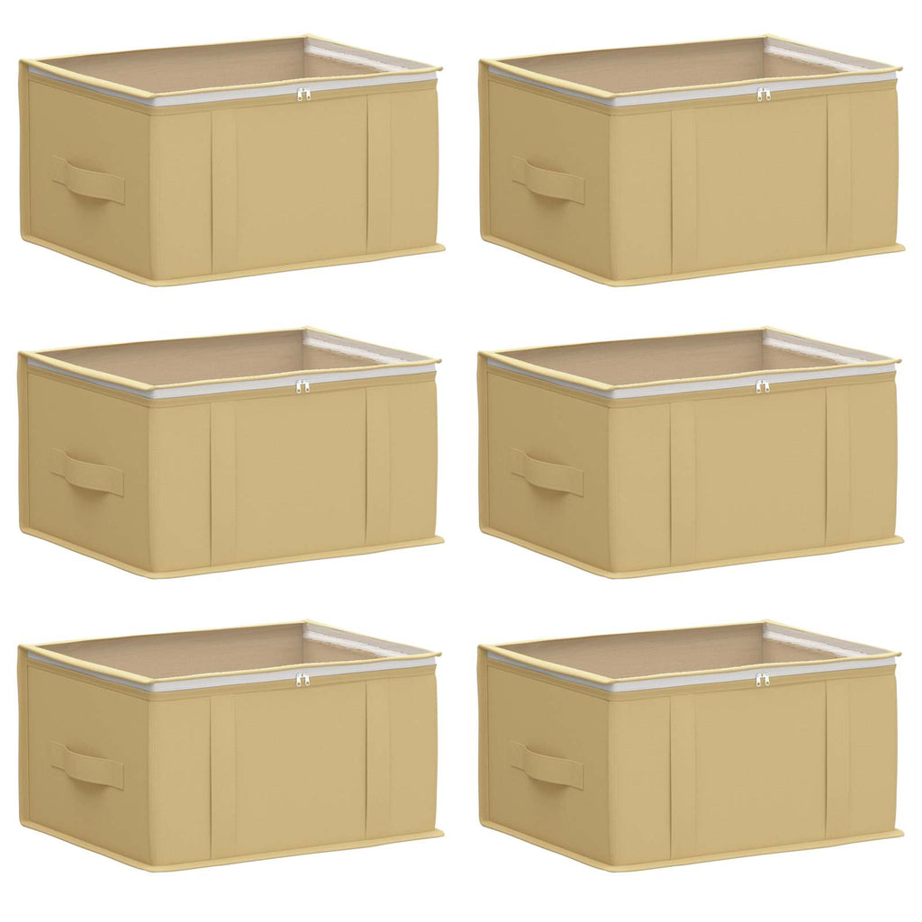 Aufbewahrungsbox mit transparentem Oberfenster 6 pcs Creme
