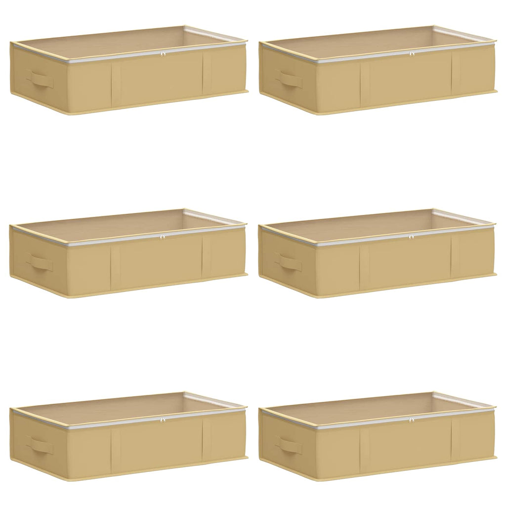 Aufbewahrungsbox mit transparentem Oberfenster 6 pcs Creme