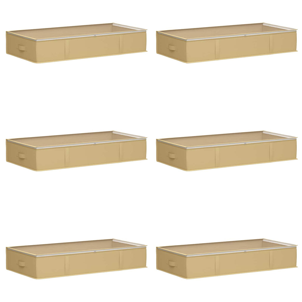 Aufbewahrungsbox mit transparentem Oberfenster 6 pcs Creme