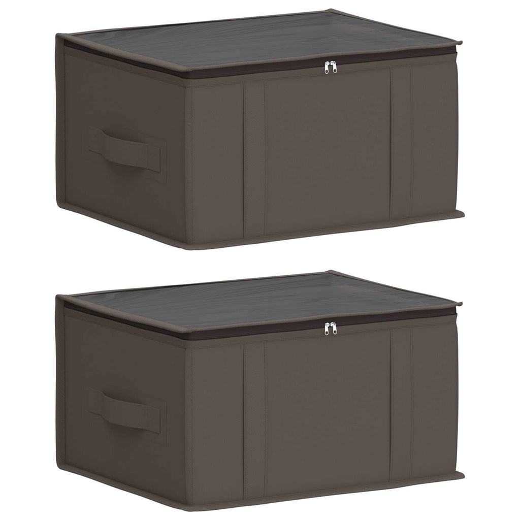 Aufbewahrungsbox mit transparentem Oberfenster 2 pcs Grau
