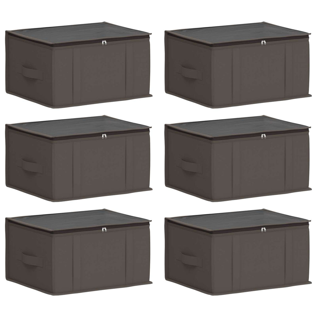 Aufbewahrungsbox mit transparentem Oberfenster 6 pcs Grau