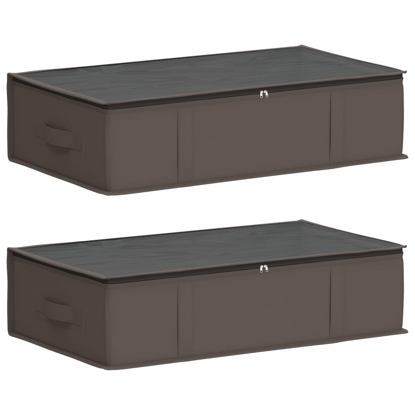 Aufbewahrungsbox mit transparentem Oberfenster 2 pcs Grau
