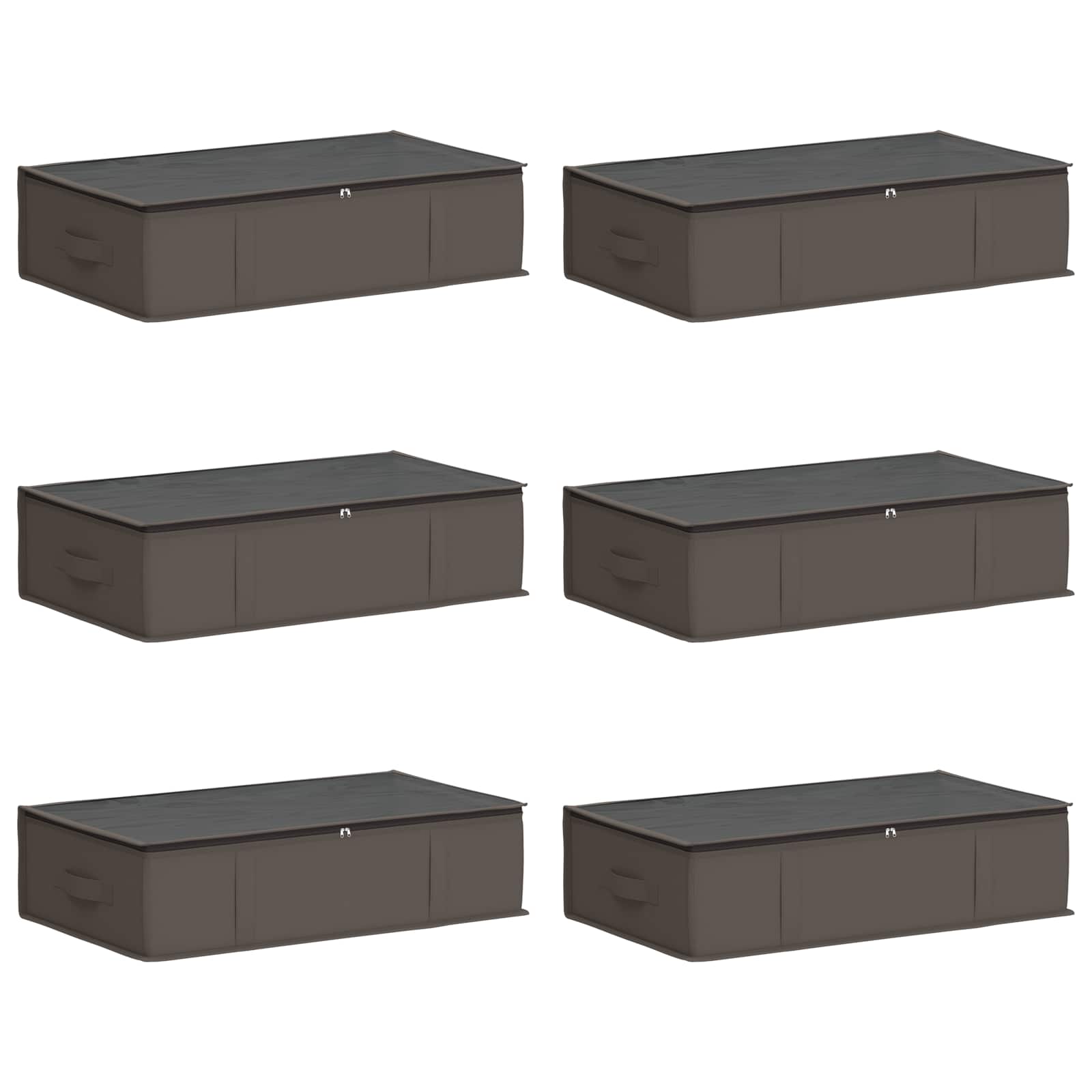 Aufbewahrungsbox mit transparentem Oberfenster 6 pcs Grau