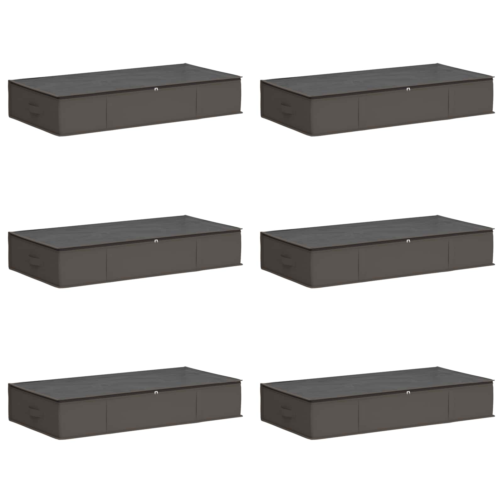 Aufbewahrungsbox mit transparentem Oberfenster 6 pcs Grau