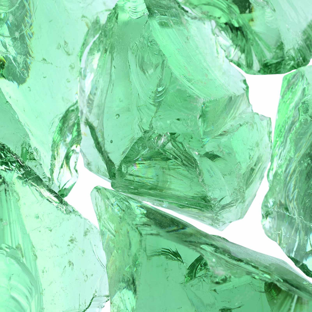 Gartensteine Hellgrün 12 cm Glas