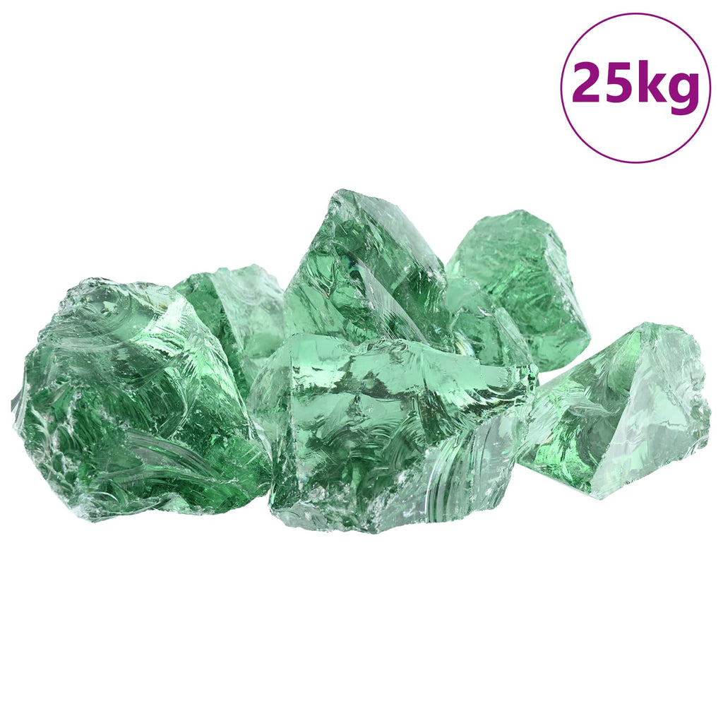 Gartensteine Hellgrün 12 cm Glas