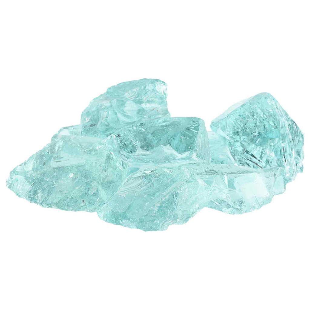 Gartensteine Türkis 12 cm Glas