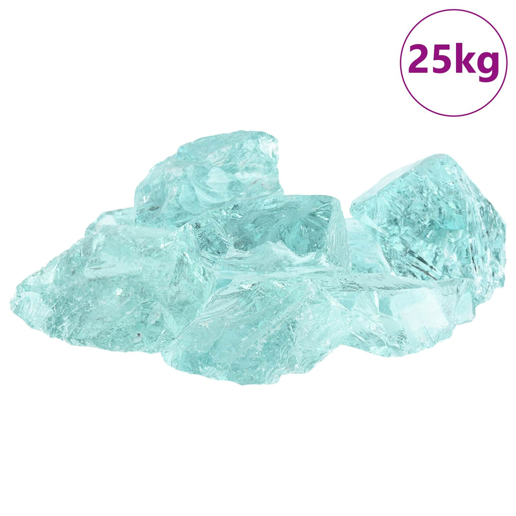 Gartensteine Türkis 12 cm Glas