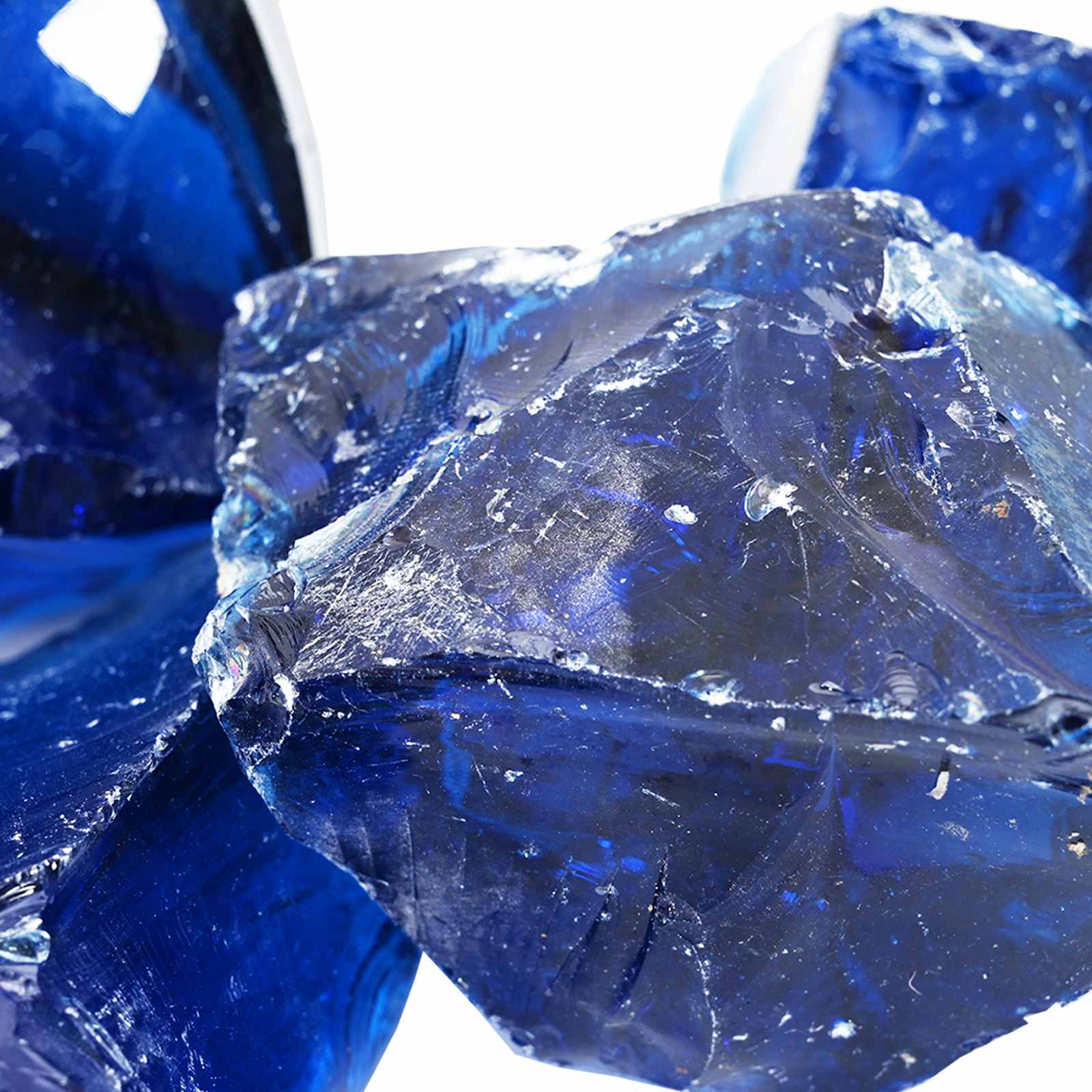Gartensteine Blau 12 cm Glas