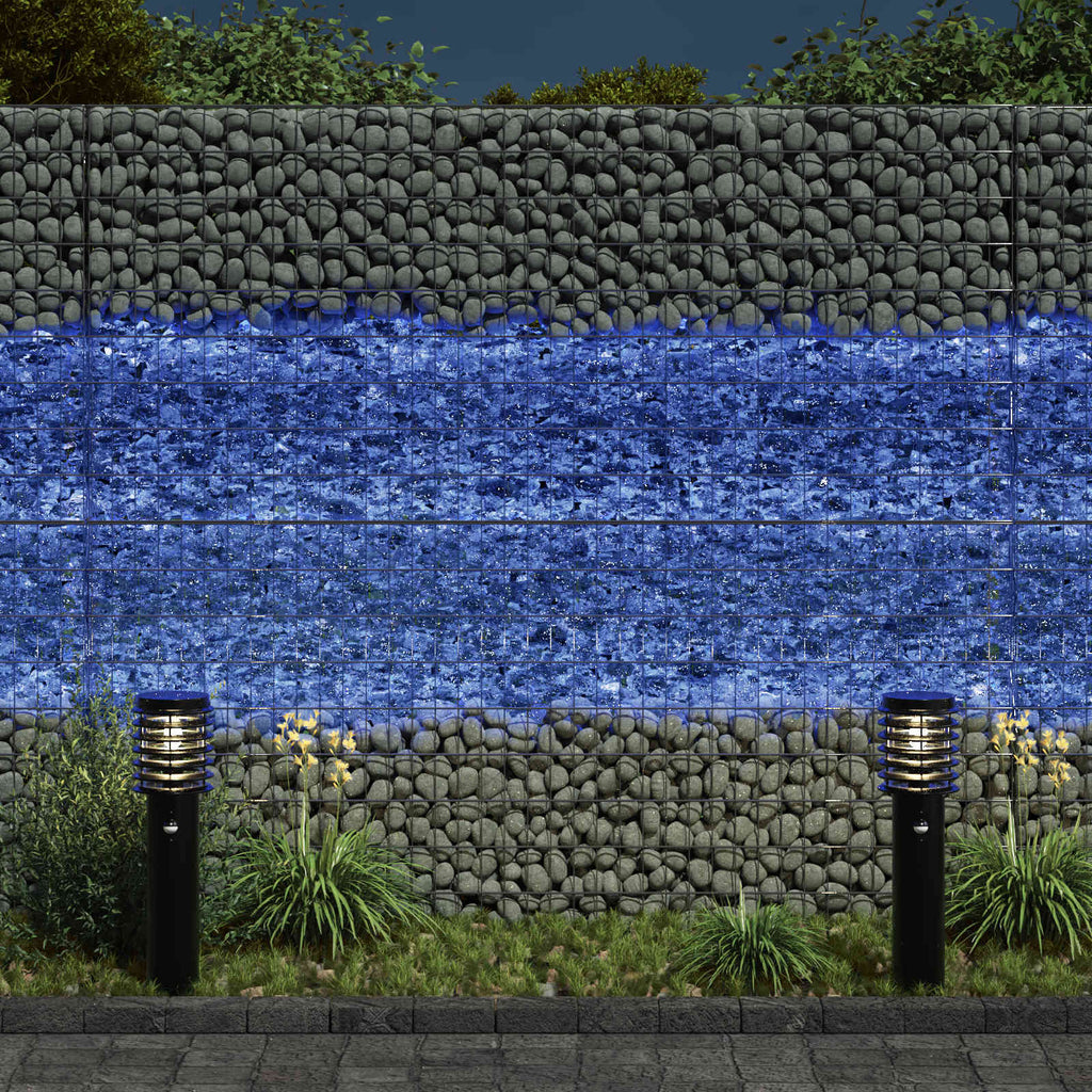 Gartensteine Blau 12 cm Glas