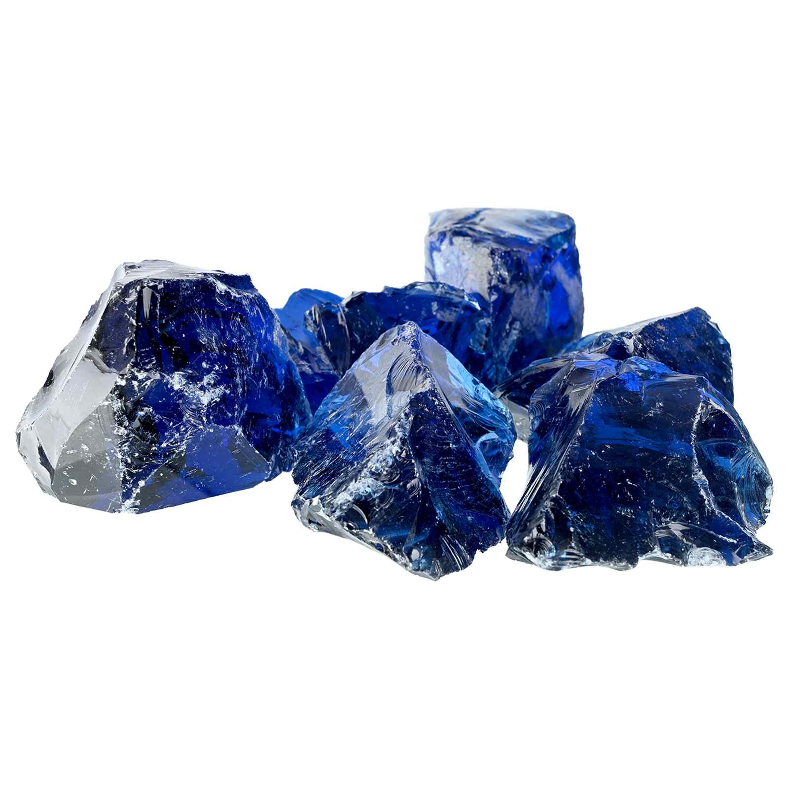 Gartensteine Blau 12 cm Glas