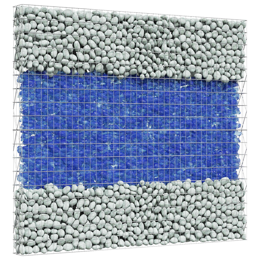 Gartensteine Blau 12 cm Glas