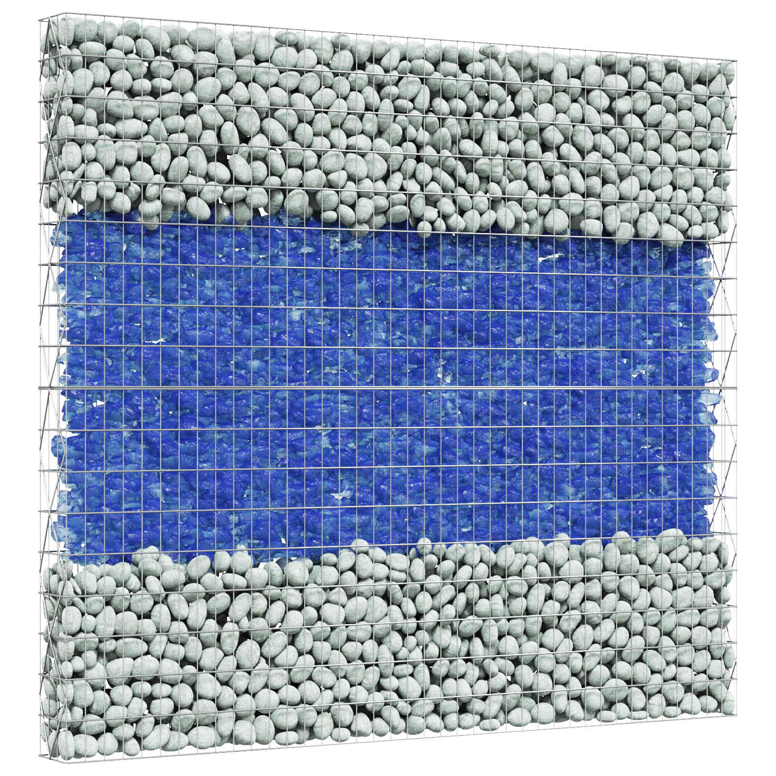 Gartensteine Blau 12 cm Glas