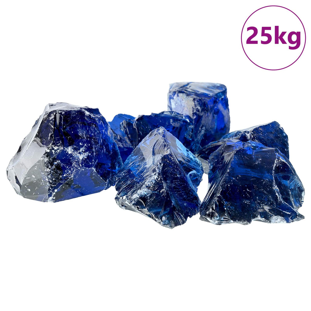 Gartensteine Blau 12 cm Glas