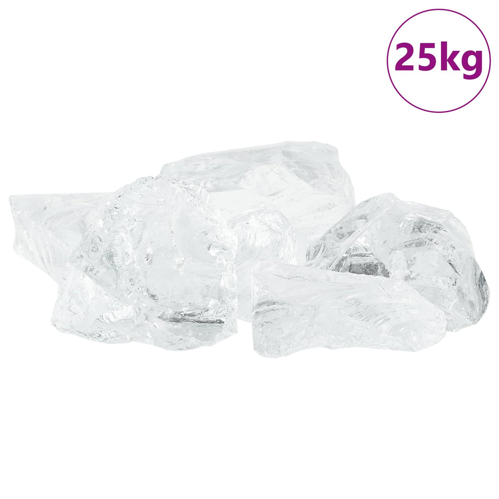Gartensteine Weiß 12 cm Glas
