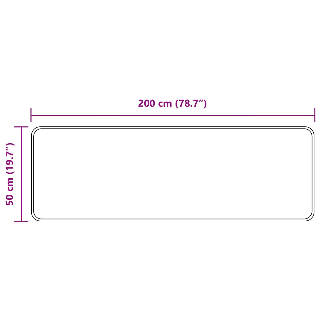 Teppichläufer MARSA Creme 50 x 200 cm Polyester und PVC