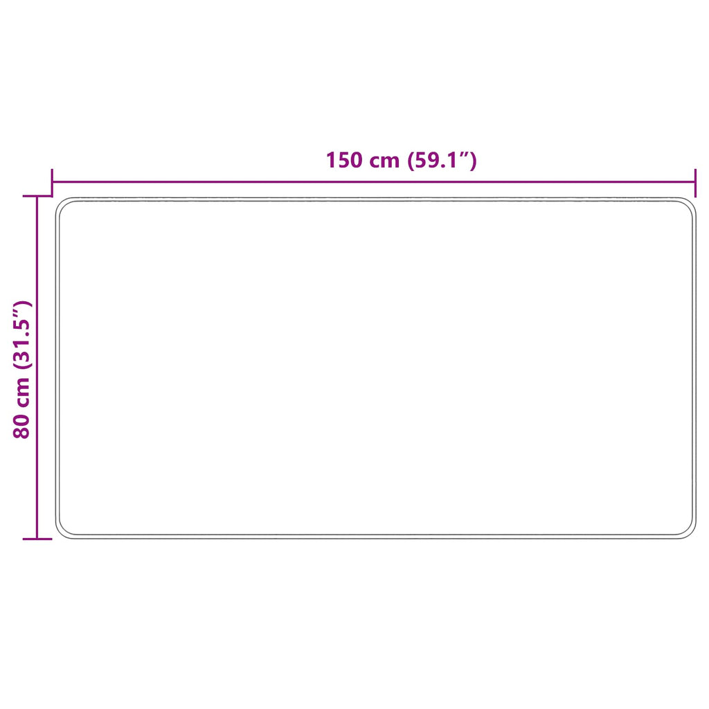 Teppichläufer MARSA Creme 80 x 150 cm Polyester und PVC