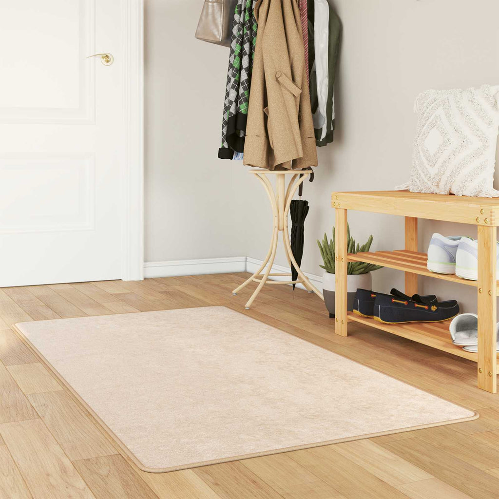 Teppichläufer MARSA Creme 80 x 200 cm Polyester und PVC