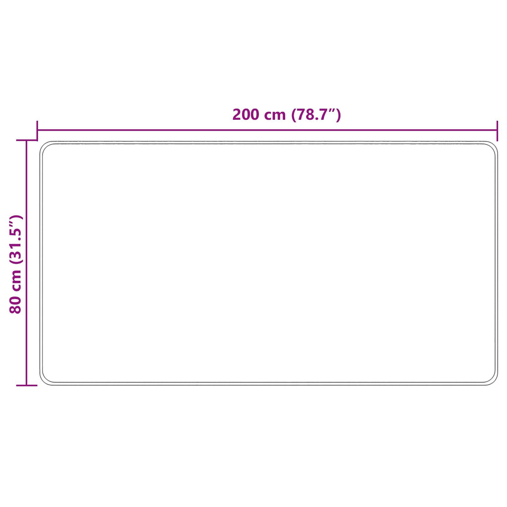 Teppichläufer MARSA Creme 80 x 200 cm Polyester und PVC
