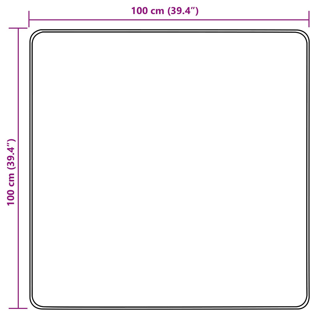 Teppichläufer MARSA Creme 100 x 100 cm Polyester und PVC
