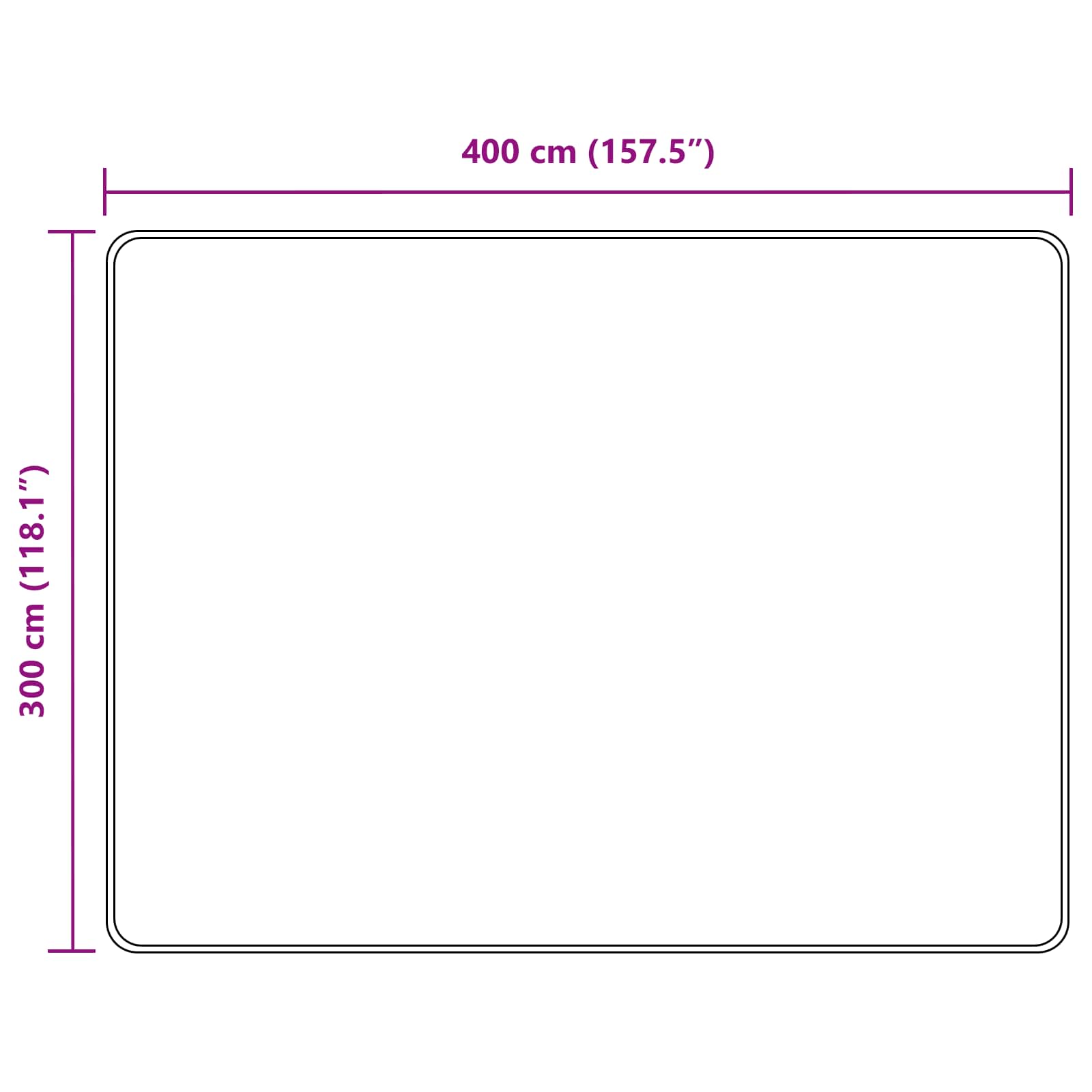 Teppichläufer MARSA Creme 300 x 400 cm Polyester und PVC