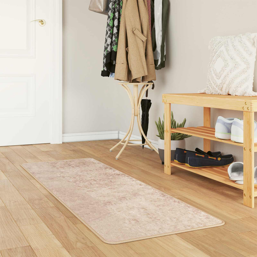 Teppichläufer MARSA Beige 50 x 150 cm Polyester und PVC