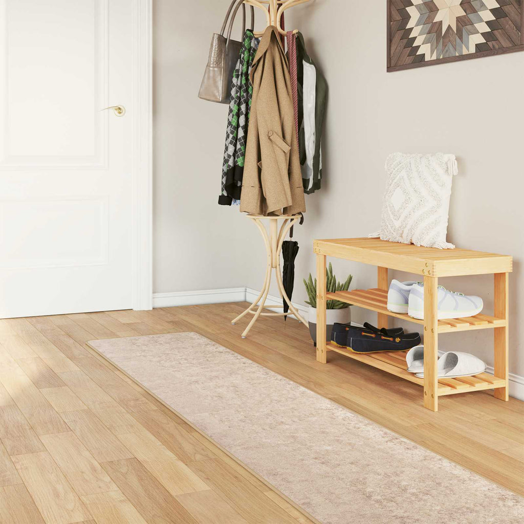 Teppichläufer MARSA Beige 50 x 400 cm Polyester und PVC