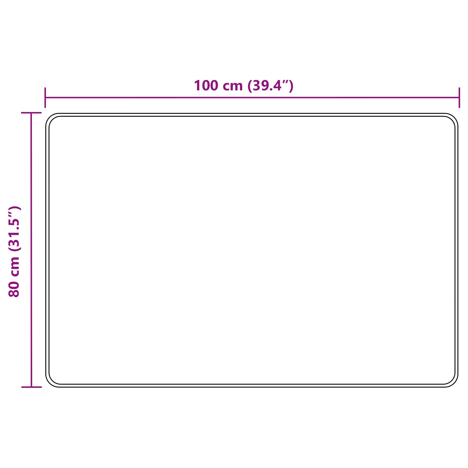 Teppichläufer MARSA Beige 80 x 100 cm Polyester und PVC