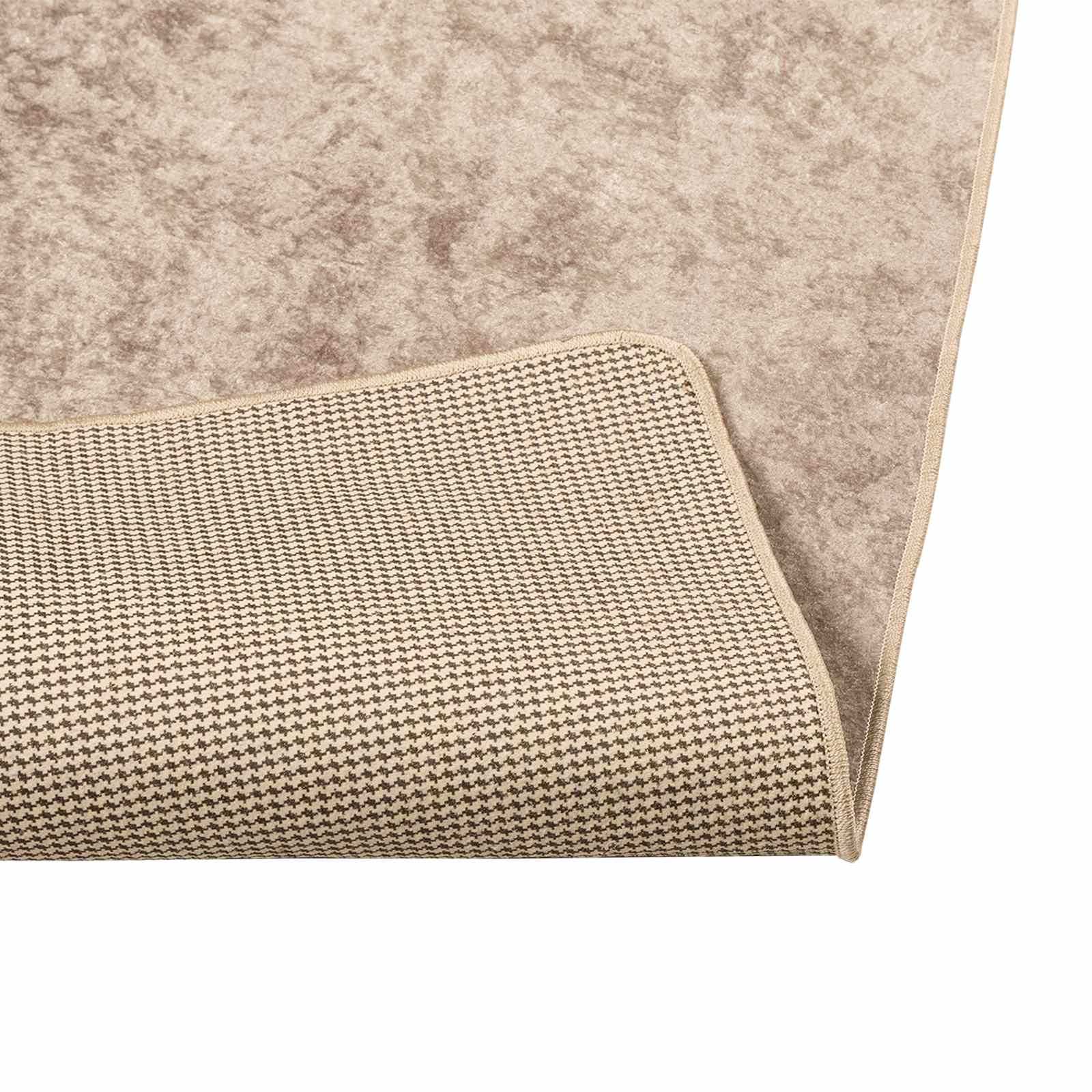 Teppichläufer MARSA Beige 80 x 350 cm Polyester und PVC