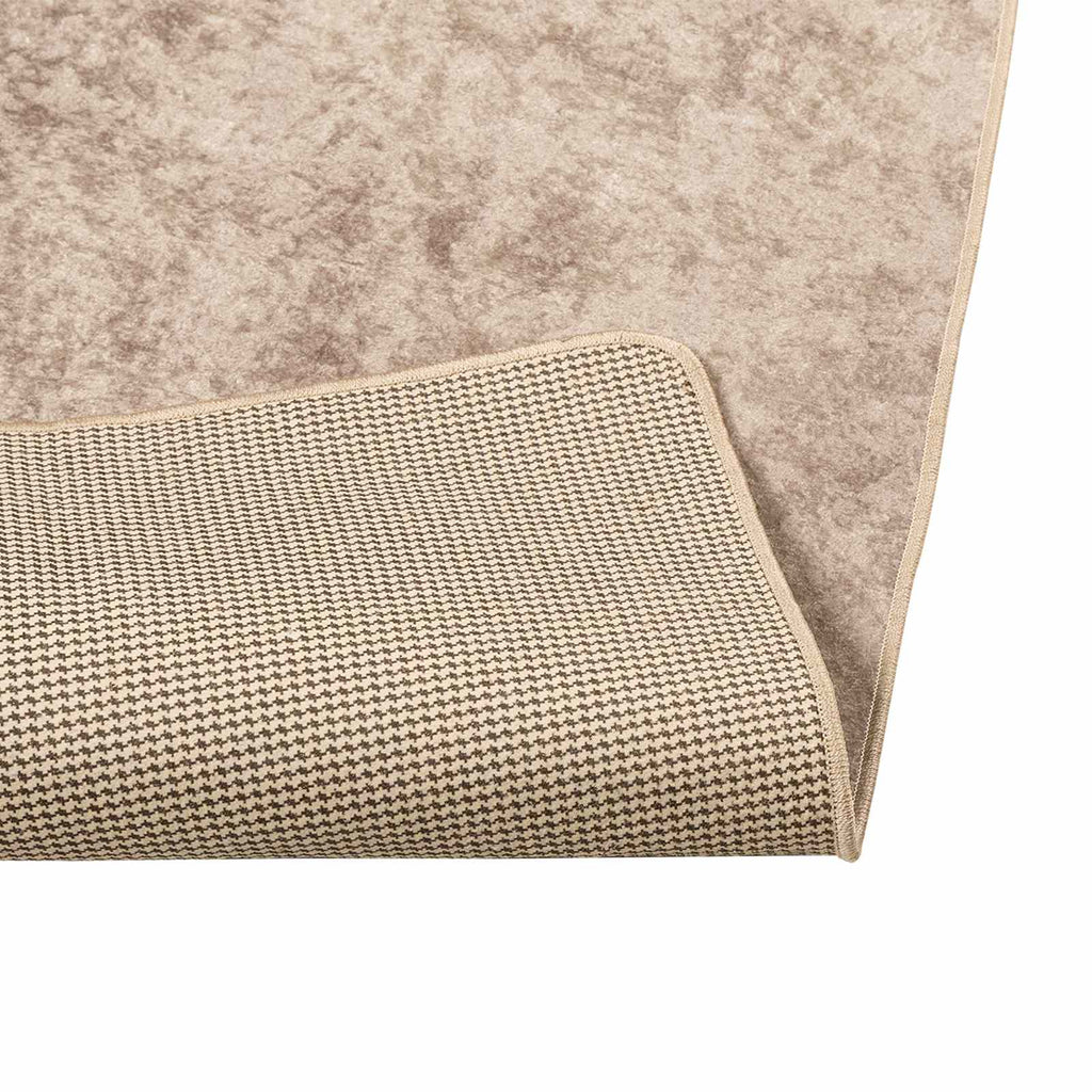 Teppichläufer MARSA Beige 80 x 400 cm Polyester und PVC