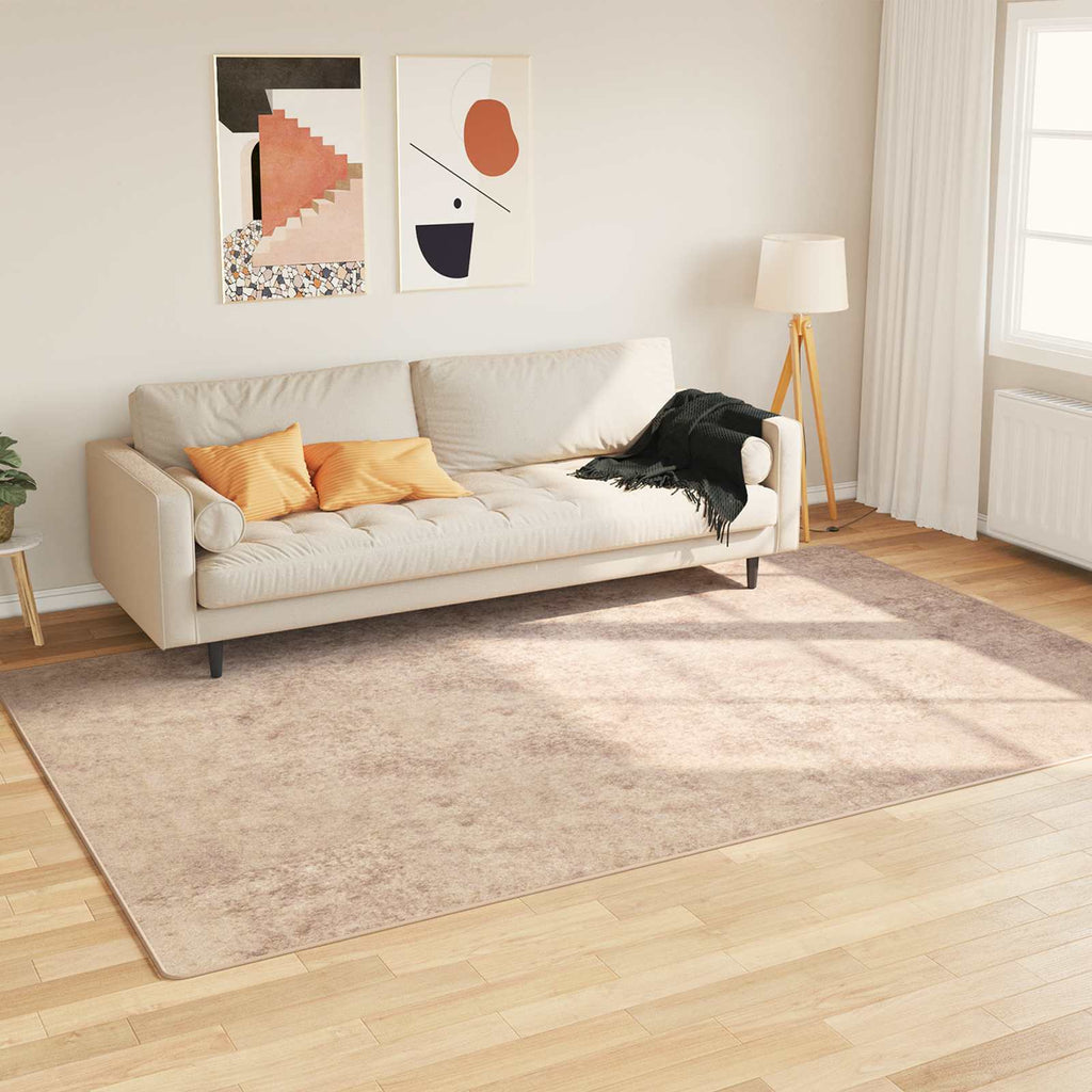 Teppichläufer MARSA Beige 150 x 230 cm Polyester und PVC