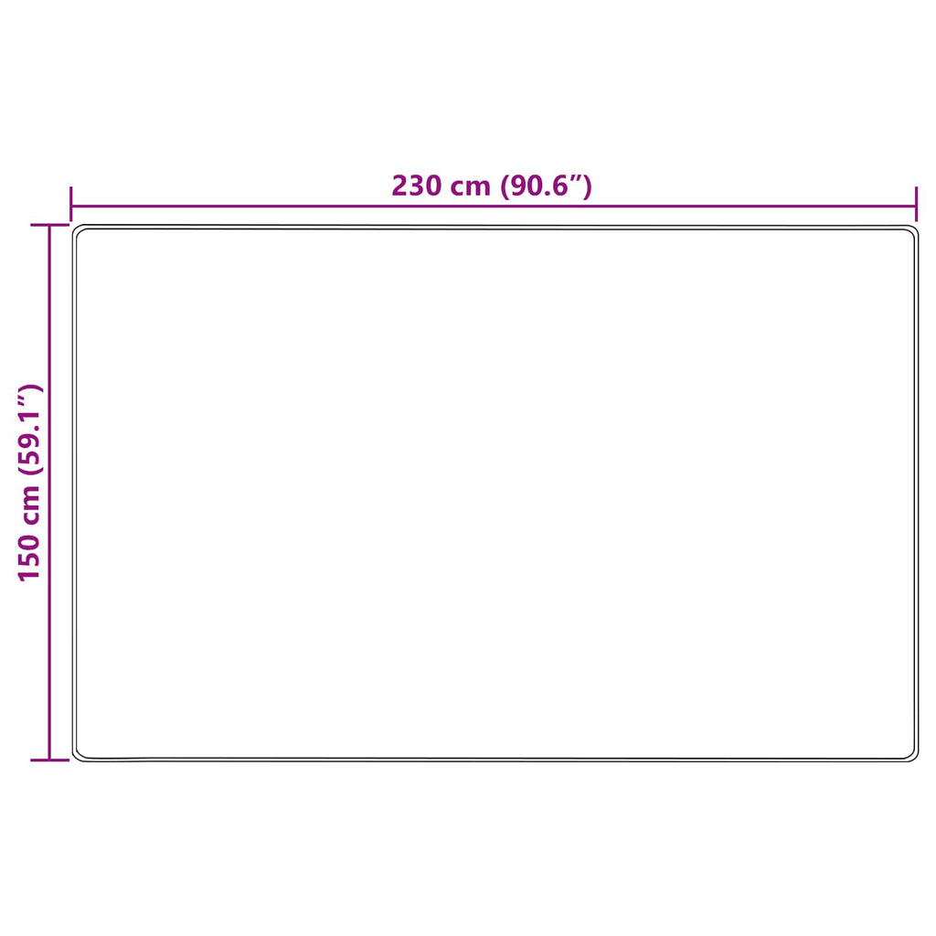 Teppichläufer MARSA Beige 150 x 230 cm Polyester und PVC