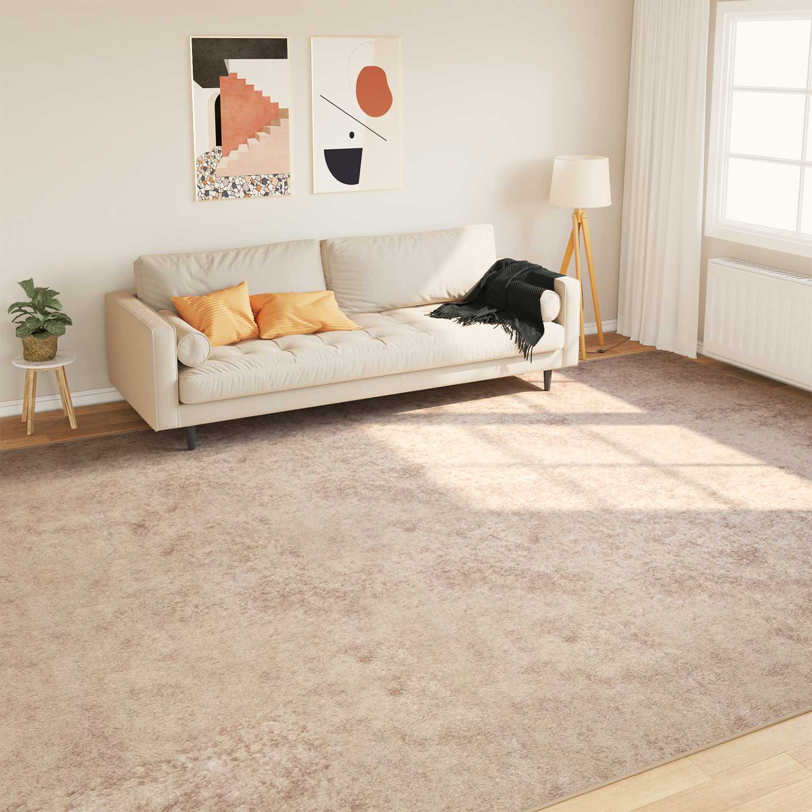 Teppichläufer MARSA Beige 300 x 400 cm Polyester und PVC