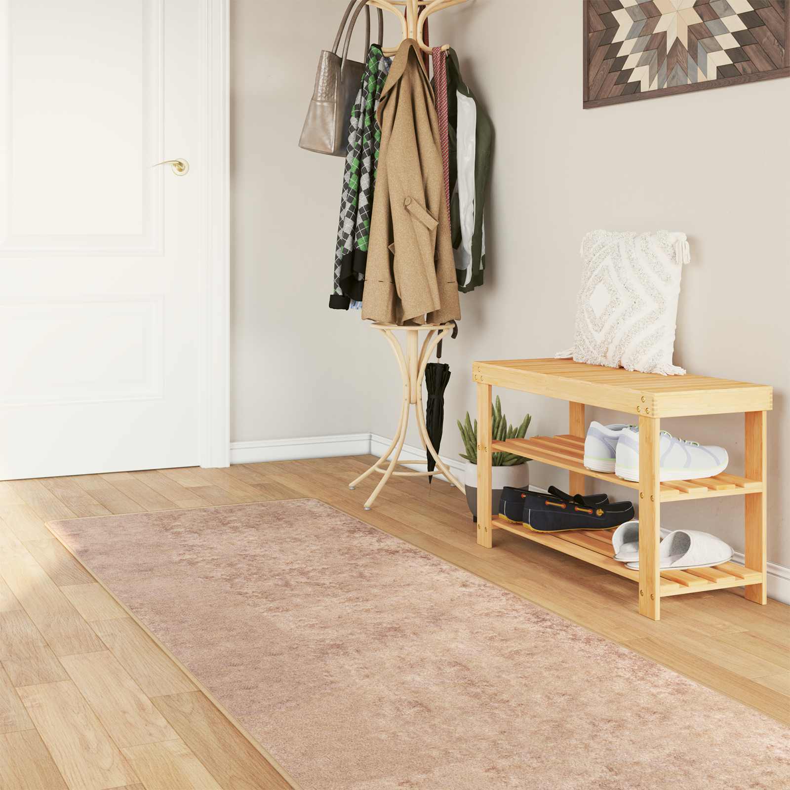 Teppichläufer MARSA Sand 80 x 300 cm Polyester und PVC